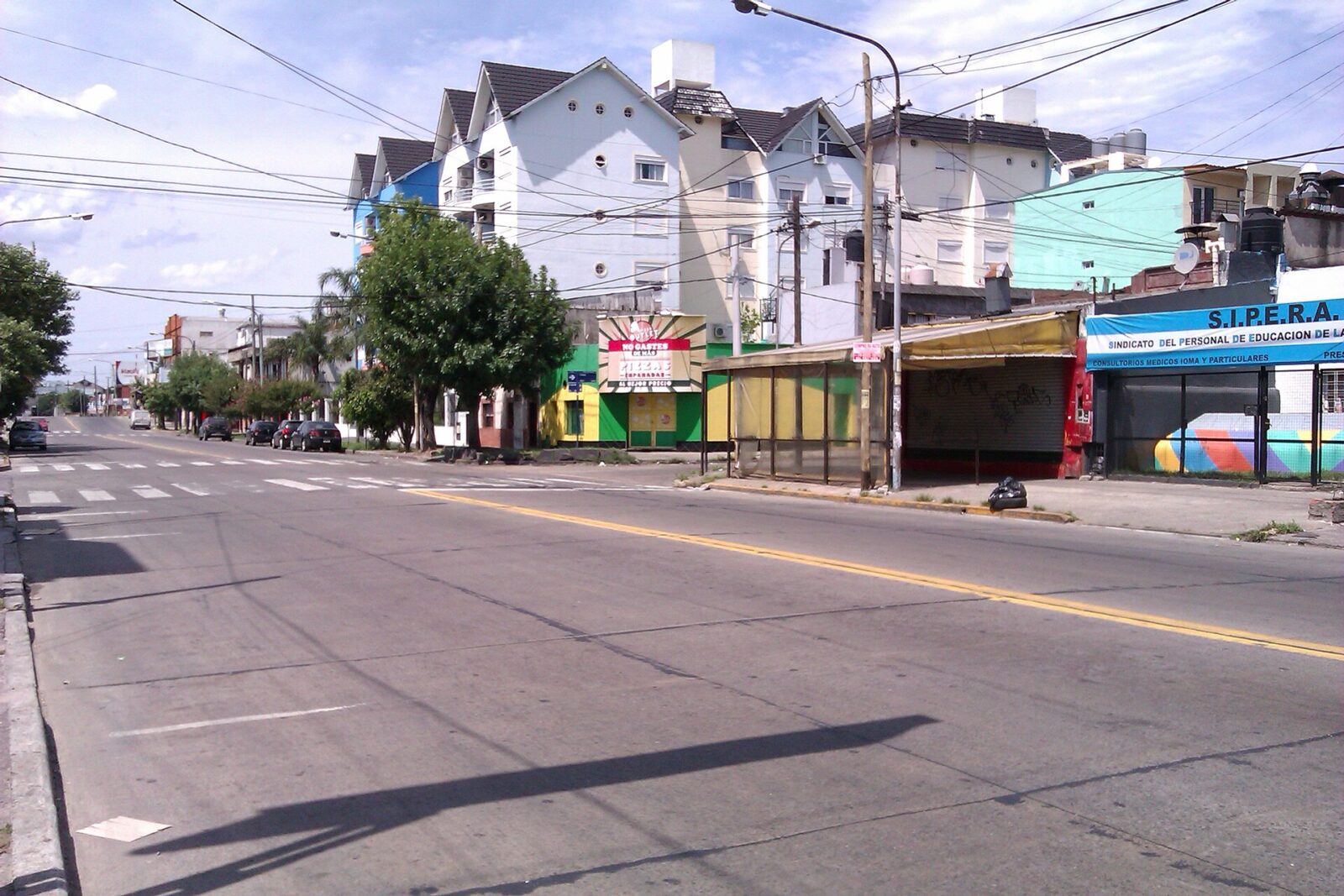 La esquina de Illia y Ombú, en San Justo